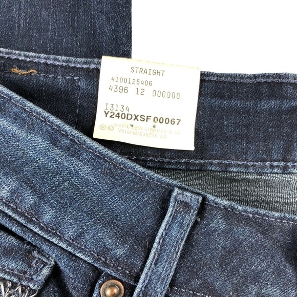 NWT Levis Sz33 Bold Curve Classic Straight Leg Jeans, Emroidered - Picture 4 of 15